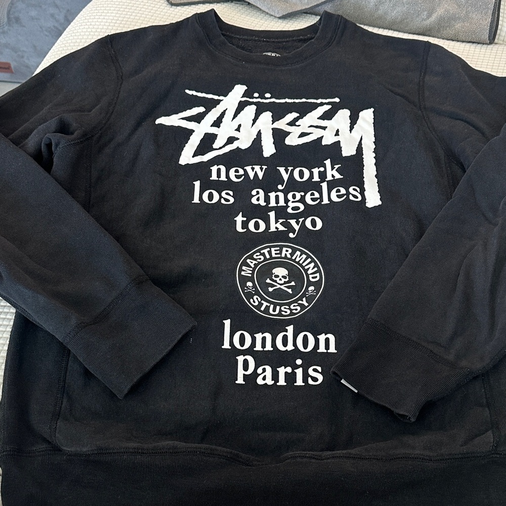 Mater Mind Japan X Stussy Black Graphic Sweatshirt